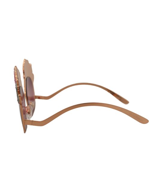 Dolce & Gabbana Pink Rose Sequin Embroidery Dg2202 Sunglasses
