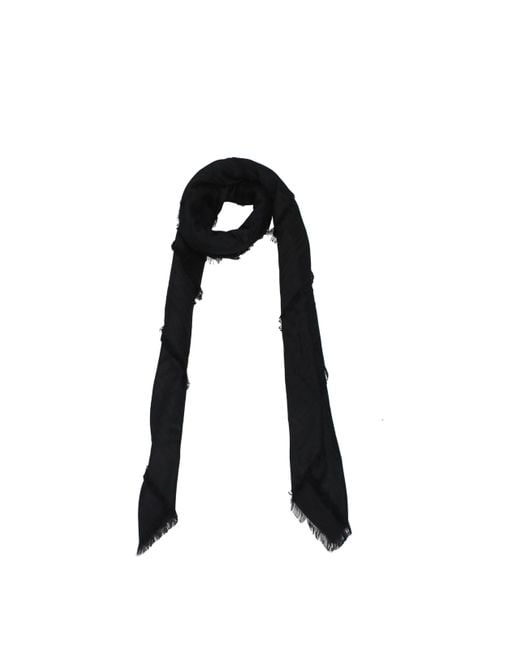 Balmain Black Viscose Foulard for men