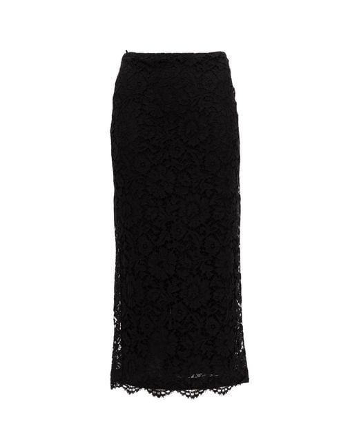 Valentino Garavani Black Lace Skirt
