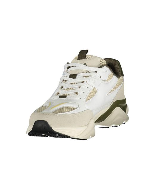 Fila White Bianco Polyester Mens Sneaker for men
