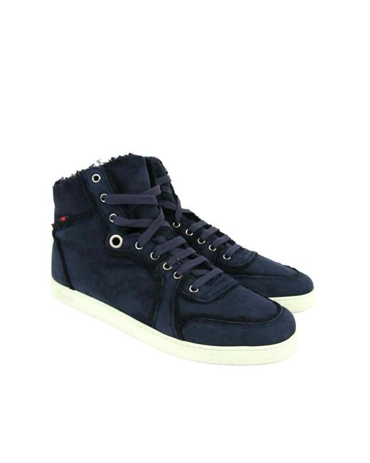 Gucci Blue Shearling High-Top Sneaker for men