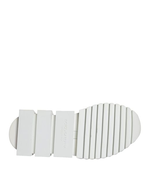 Dolce & Gabbana White Mesh Sorrento Trekking Sneakers Shoes