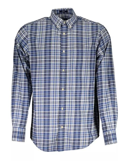 GANT Cotton Shirt in Blue for Men | Lyst UK