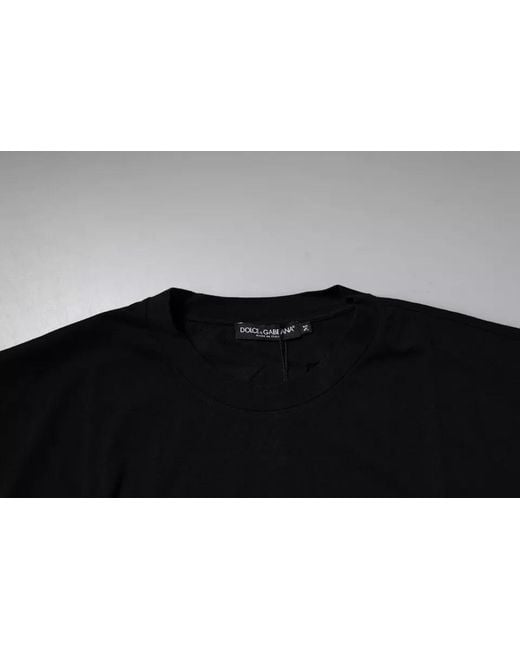 Dolce & Gabbana Black Amore Short Sleeve Graphic Tee for men