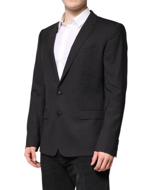 Dolce & Gabbana Black Martini Single Breasted Jacket for men