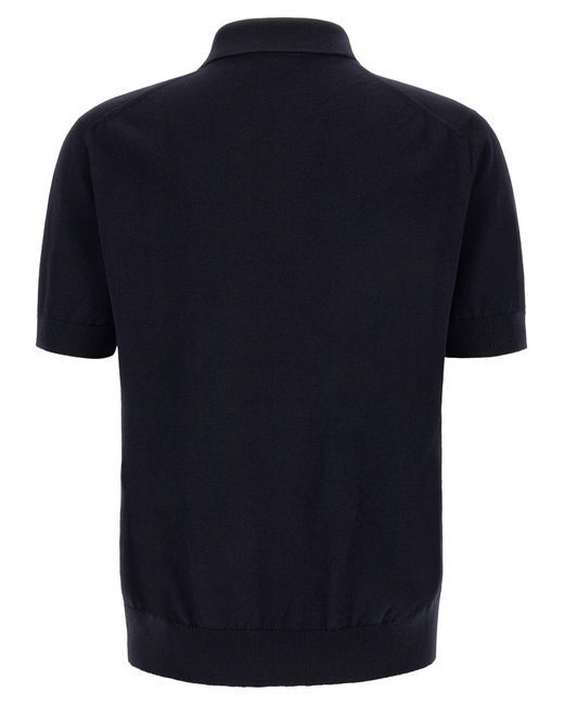 Dolce & Gabbana Blue Logo Embroidery Polo Shirt for men