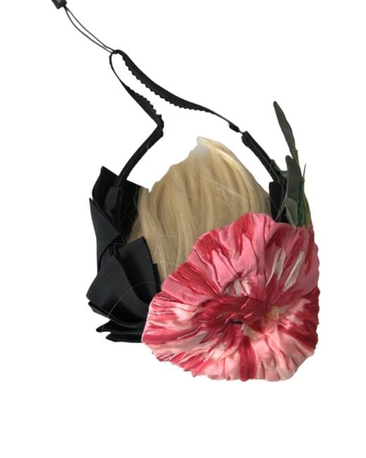 Dolce & Gabbana Multicolor Viscose Hair Parrucchiera Headband Diadem