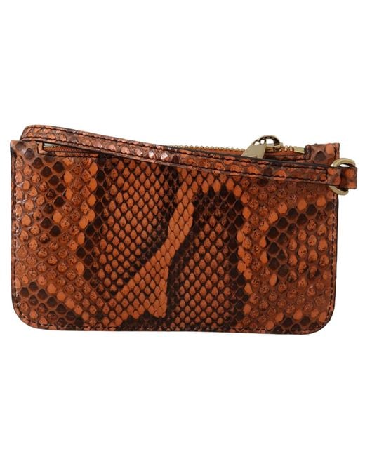 Dolce & Gabbana Black Leather Coin Purse Wristlet Mirror Agnese Wallet