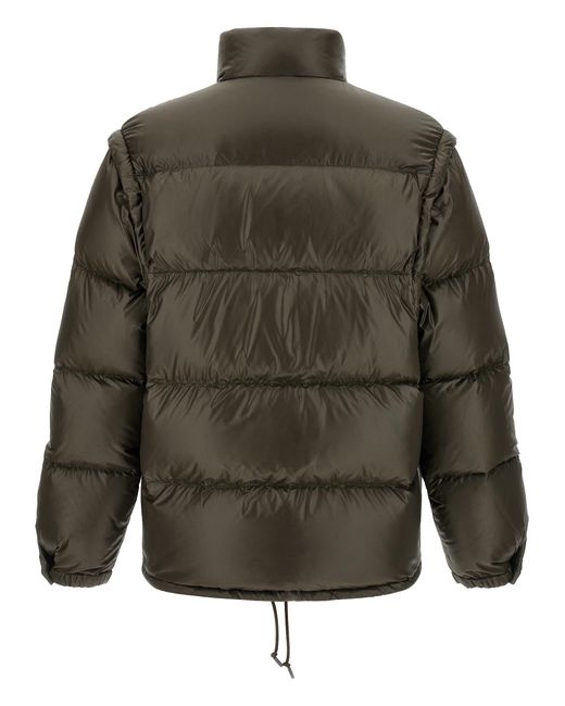Prada Green Recycled Polyamide Full-Length Jacket for men