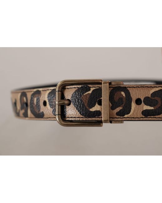 Dolce & Gabbana Black Chic Engraved Logo Leather Belt
