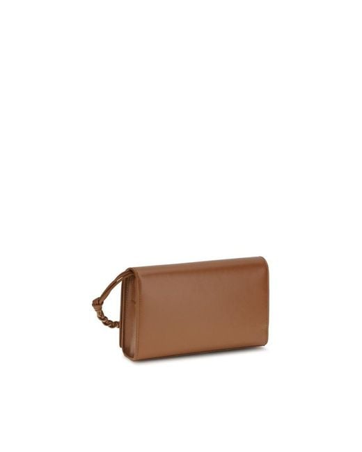 Jil Sander Brown Calf Leather Bos Taurus Wallet