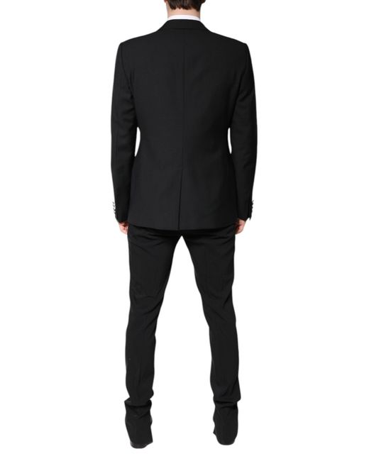 Dolce & Gabbana Black Wool Single Breasted Blazer Jacket for men