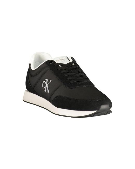 Calvin Klein Black Polyester Athletic Sneakers for men