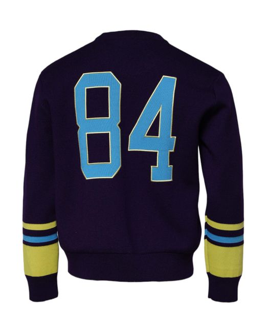 Dolce & Gabbana Blue 1984 Milano Crewneck Sweatshirt Sweater for men