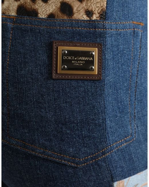 Dolce & Gabbana Blue Patchwork Grace Skinny Denim Jeans
