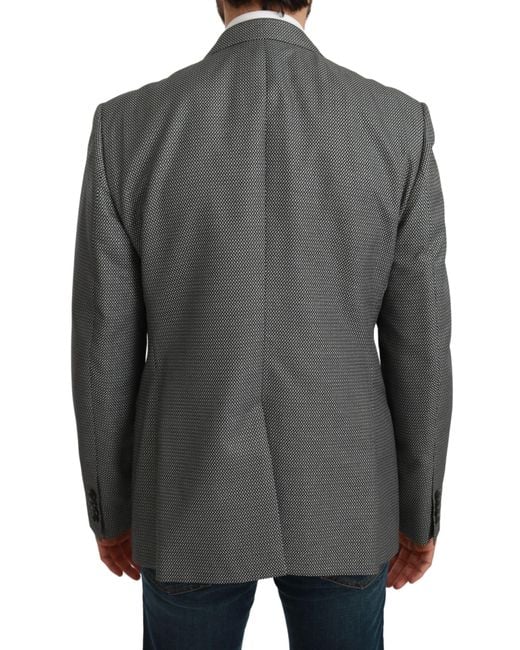 Dolce & Gabbana Gray Slim Fit Formal Martini Blazer for men