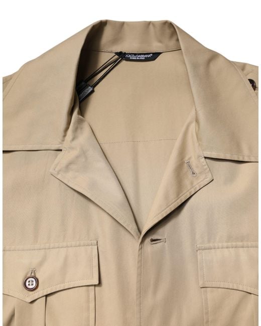 Dolce & Gabbana Natural Graphic Print Short Sleeves Shirt for men