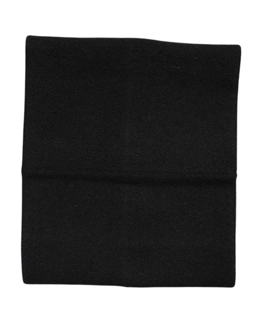 Dolce & Gabbana Black Cashmere Knitted Neck Warmer Foulard Scarf for men