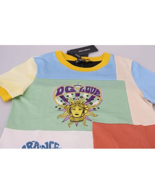 Dolce & Gabbana Multicolor Dg Love Colorblock Tee Tsh8068