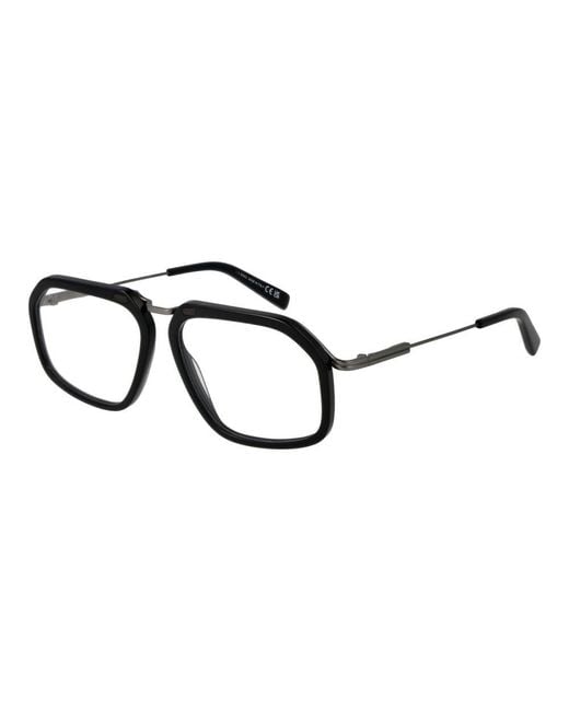Zegna Black Metal Glasses (Frames) for men