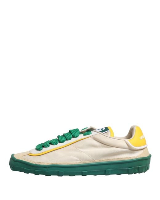 Dolce & Gabbana Green Old Runner Lace Up Sneakers Shoes for men