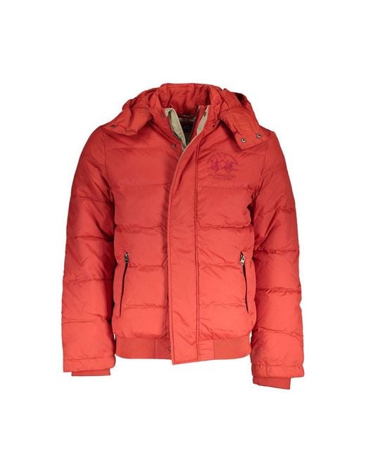 La Martina Red Polyamide Jacket for men