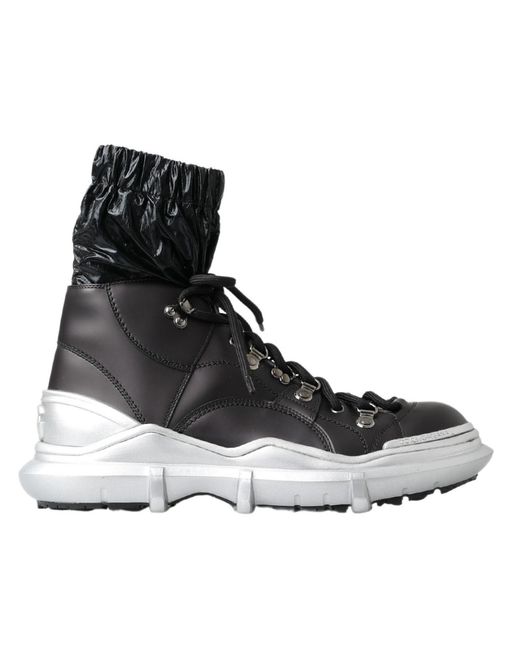 Dolce & Gabbana Black High Top Sneaker Bootie for men