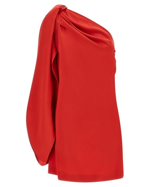 Stella McCartney Red Acetate Short Dress
