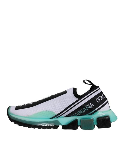 Dolce & Gabbana Black Sorrento Slip On Sneakers Shoes for men