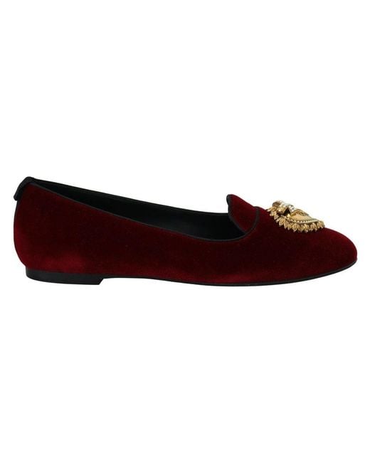 Dolce & Gabbana Red Loafers