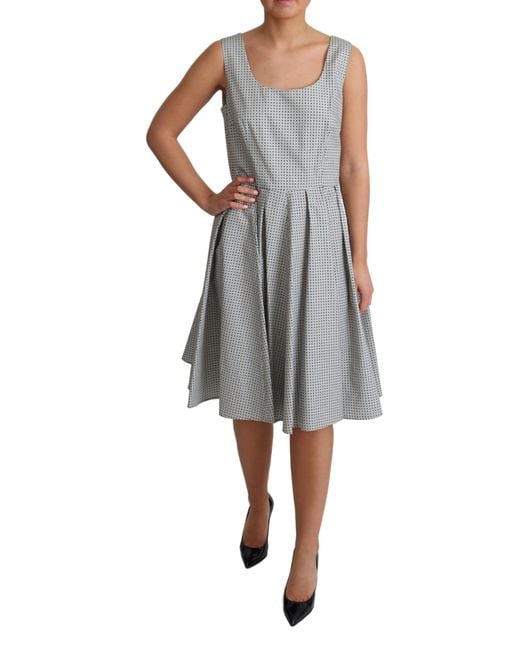 Dolce & Gabbana Black Polka Dotted Cotton A-Line Dress