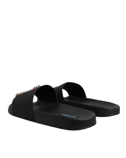 Dolce & Gabbana Black Sliders for men