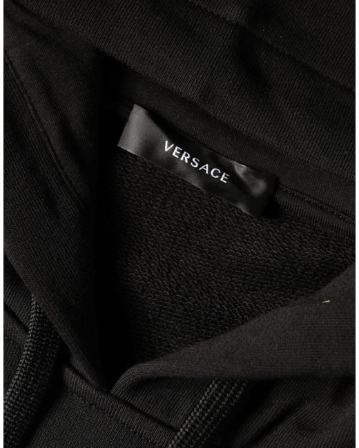 Versace Black Medusa Print Cotton Hoodiepullover Sweatshirt Sweater for men