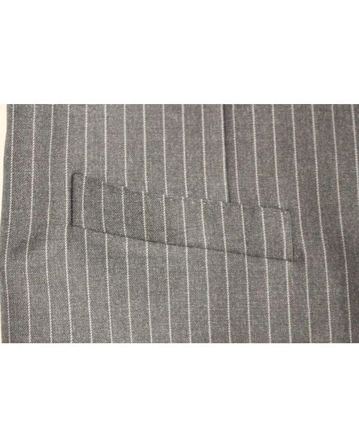 Dolce & Gabbana Black Striped Wool Single Breasted Vest Clothing for men