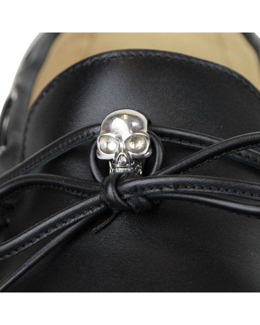 Alexander McQueen Silver Skull Leather Loafer 389537 in Black for Men -  Save 18% | Lyst