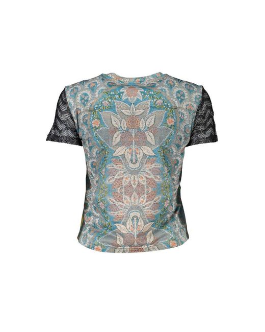Desigual Blue Polyester Top