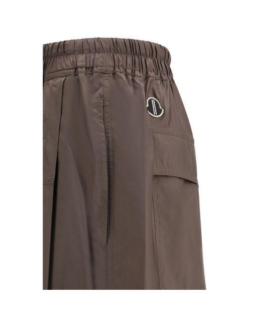 Moncler Brown Polyester Bermuda Shorts for men