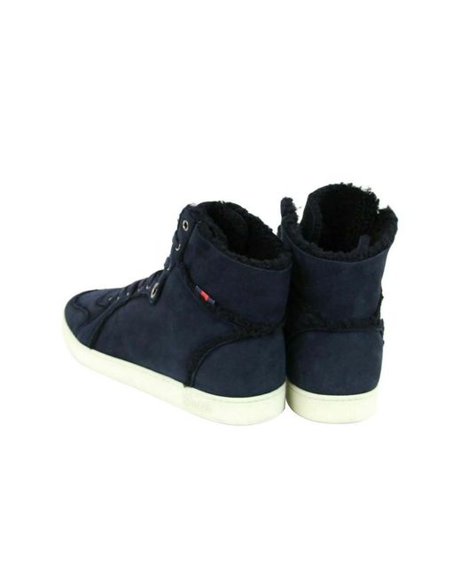 Gucci Blue Shearling High-Top Sneaker for men