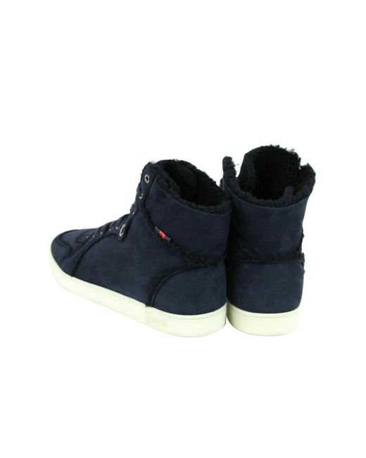Gucci Blue Shearling High-Top Sneaker for men