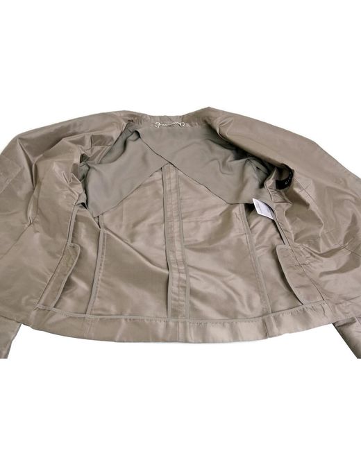 Gucci Natural Taffeta Top Basic Jacket Blazer
