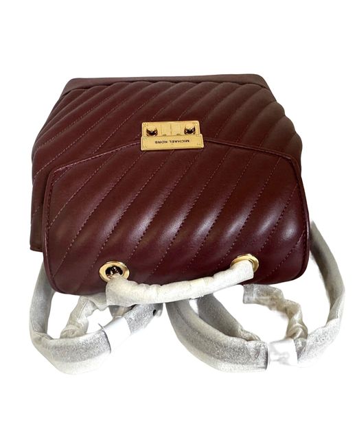 Michael Kors Rose Vegan Leather Chain Backpack in Red Lyst