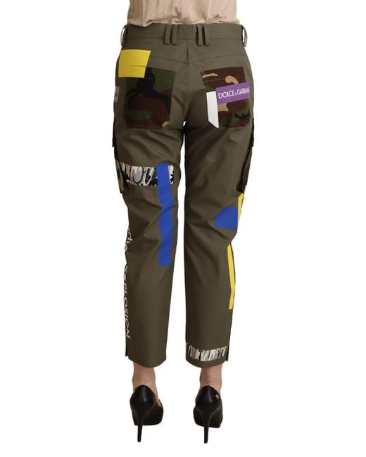 Dolce & Gabbana Black Military Cargo Trouser Cotton Pants