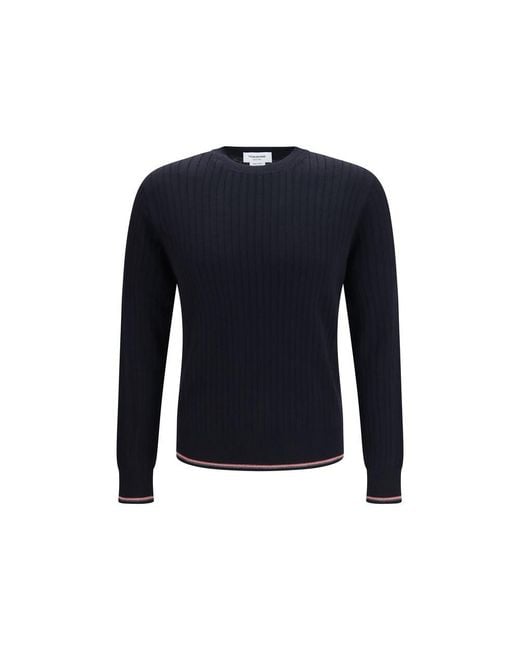 Thom Browne Blue Wool Oves Aries Sweatshirt for men