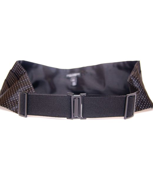 Dolce & Gabbana Black Elegant Silk Cummerbund With Polka Dots for men