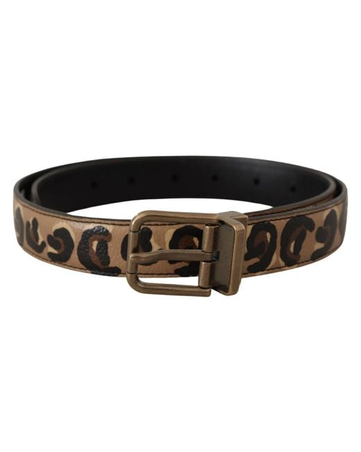 Dolce & Gabbana Black Chic Engraved Logo Leather Belt