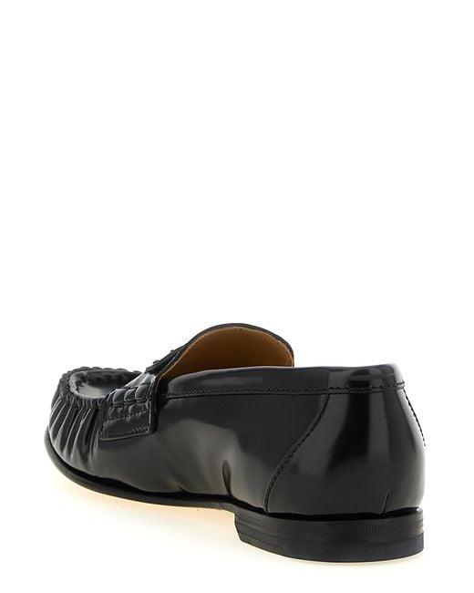 Fendi Black Calfskin Slip-On Loafers