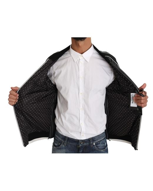 Dolce & Gabbana Black Sequined Beaded Jacket for men
