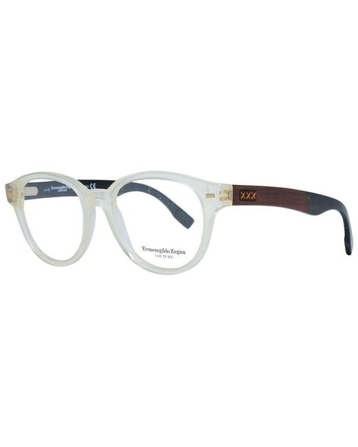 Zegna Metallic Transparent Frames for men