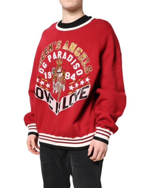 Dolce & Gabbana Red Queen Angels Sweatshirt for men