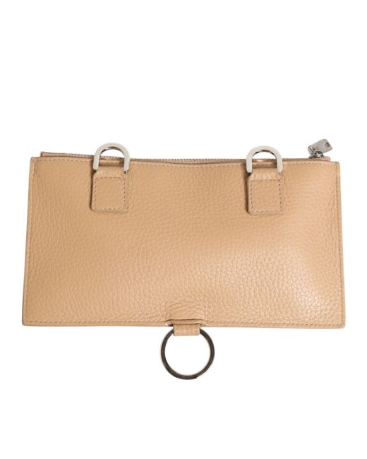 Dolce & Gabbana Natural Calfskin Leather Large Crossbody Card Holder Wallet for men